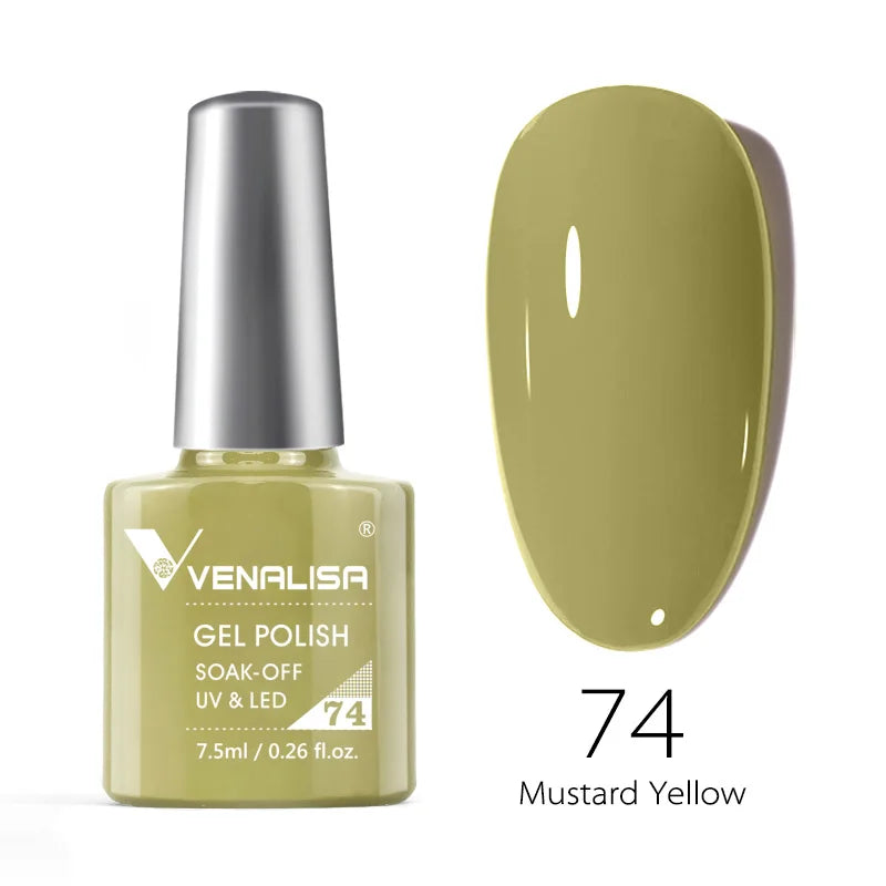 Nail Gel Polish Semi Permanent Gellack Nail Art Salon 120 Color Glitter 7.5ml