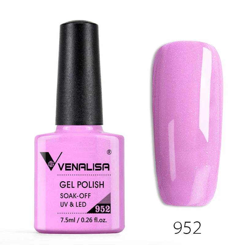 Nail Gel Polish Semi Permanent Gellack Nail Art Salon 120 Color Glitter 7.5ml