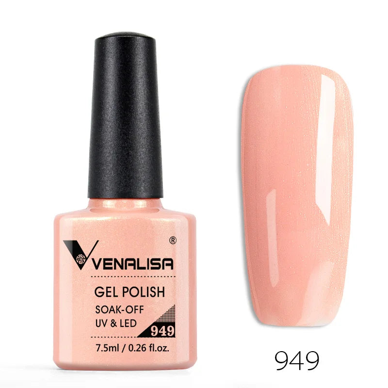 Nail Gel Polish Semi Permanent Gellack Nail Art Salon 120 Color Glitter 7.5ml