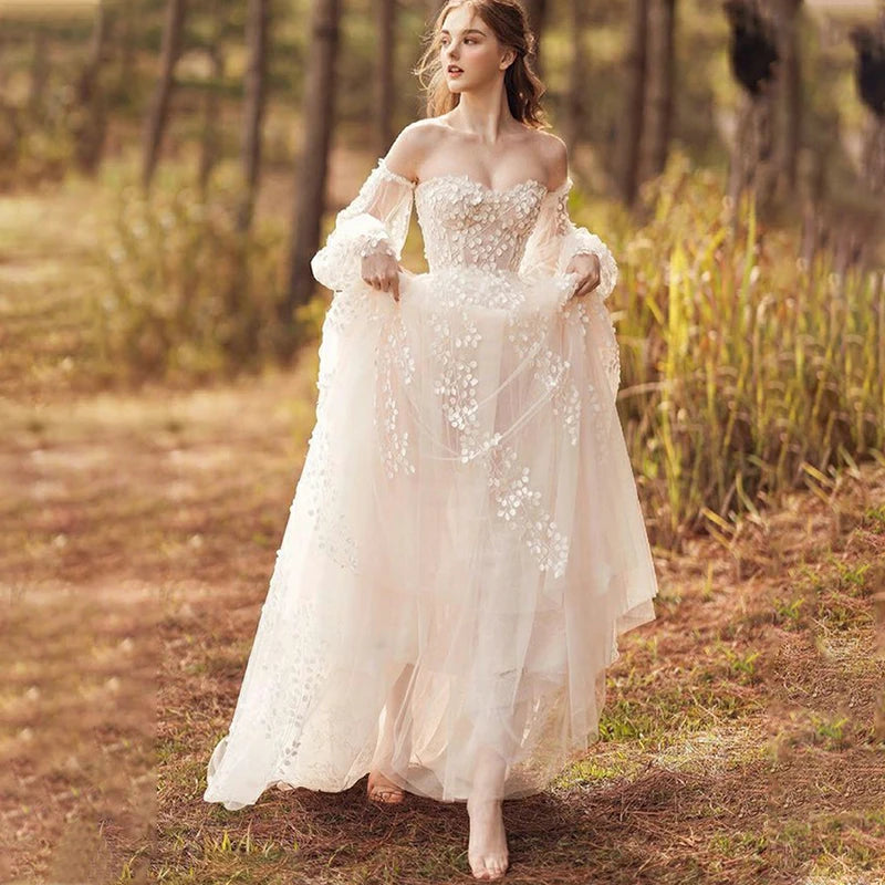 Mermaid Wedding Dresses Appliques Beads Chain Backless