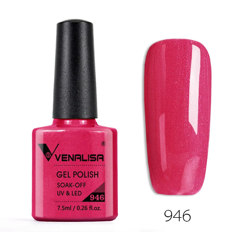 Nail Gel Polish Semi Permanent Gellack Nail Art Salon 120 Color Glitter 7.5ml