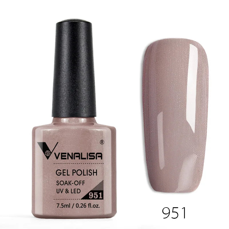 Nail Gel Polish Semi Permanent Gellack Nail Art Salon 120 Color Glitter 7.5ml