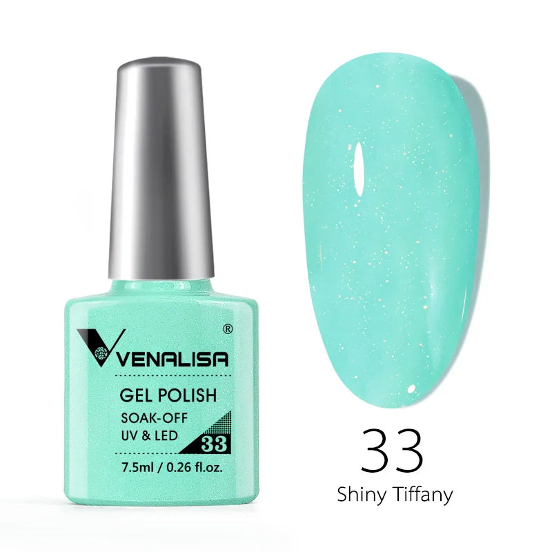 Nail Gel Polish Semi Permanent Gellack Nail Art Salon 120 Color Glitter 7.5ml