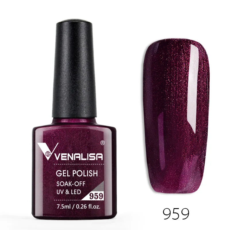 Nail Gel Polish Semi Permanent Gellack Nail Art Salon 120 Color Glitter 7.5ml