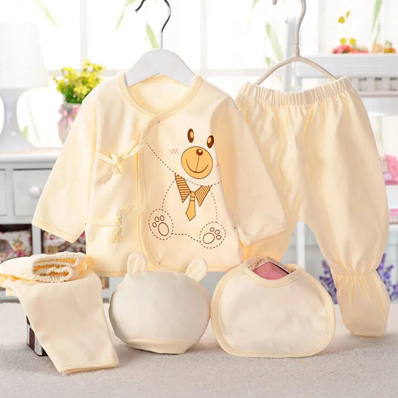 Newborn Baby Clothes Set ( 5pcs/set) Infant Girl Boy