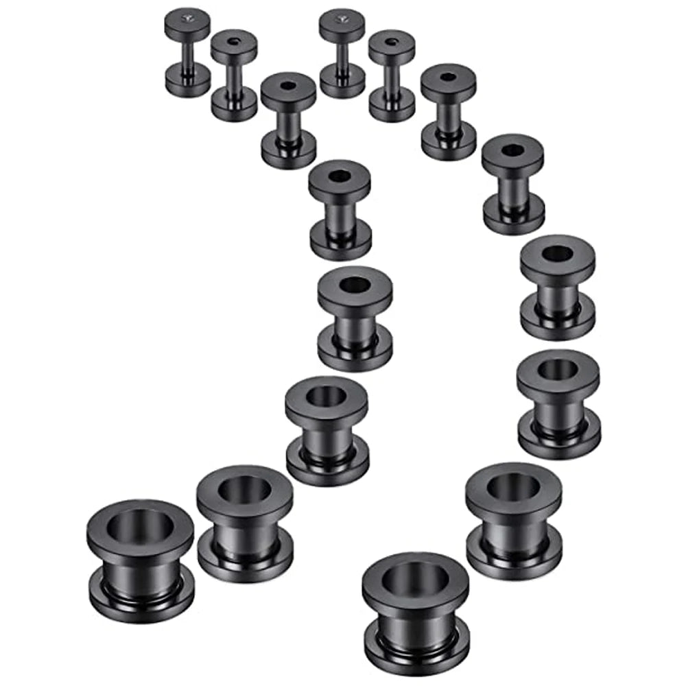 Screw Fit Ear Gauges Surgical Steel Tunnel Expander