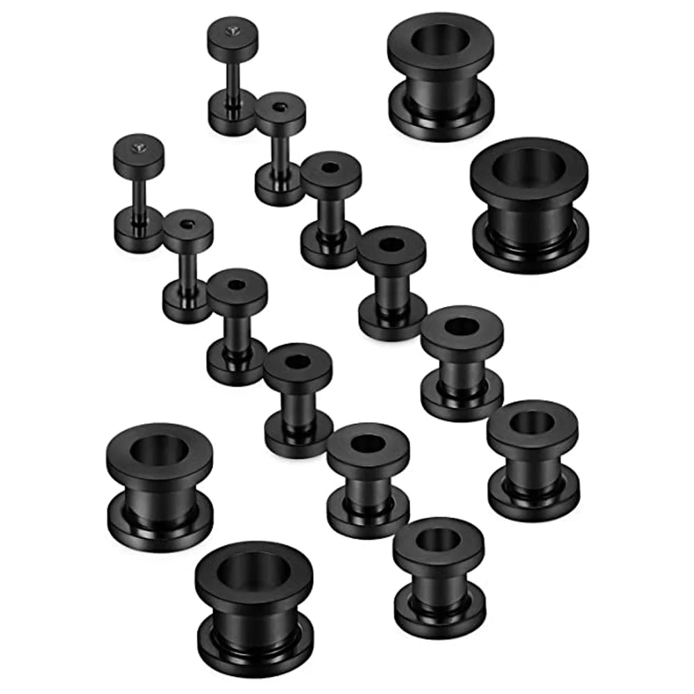 Screw Fit Ear Gauges Surgical Steel Tunnel Expander