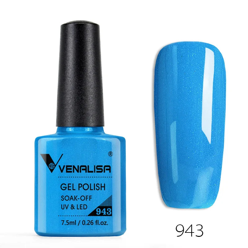 Nail Gel Polish Semi Permanent Gellack Nail Art Salon 120 Color Glitter 7.5ml
