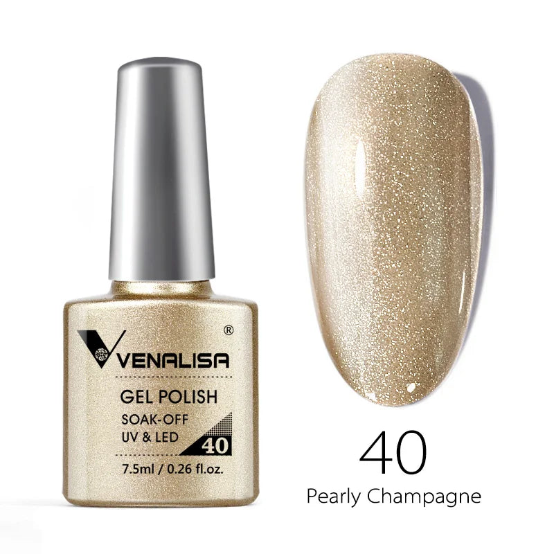 Nail Gel Polish Semi Permanent Gellack Nail Art Salon 120 Color Glitter 7.5ml