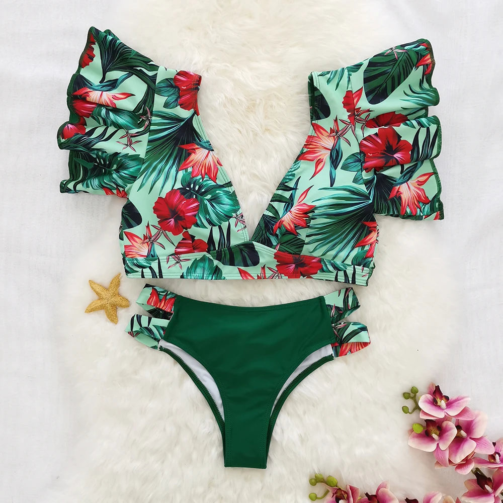 Tropical Style Bikini Set