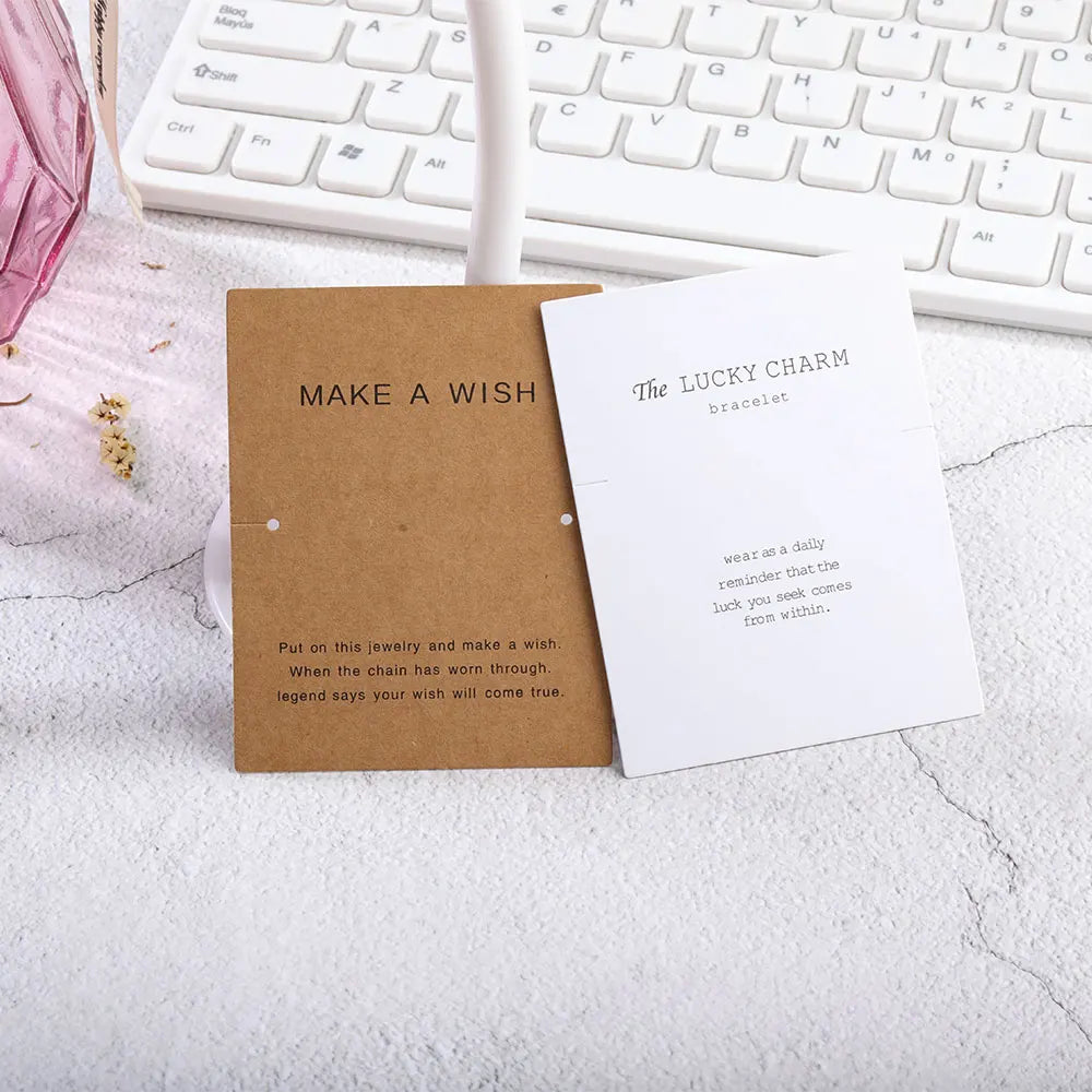 100Pcs/Lot Bracelets Necklaces Display Cards for Jewelry Boxed and Packaging Cardboard Hang Tag Card Friendship Cards 7x9cm