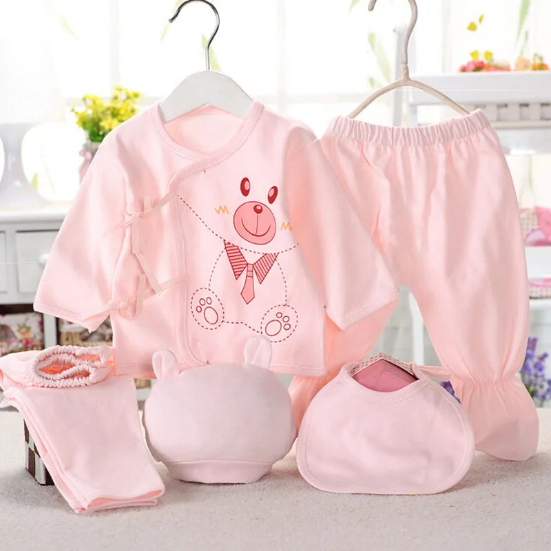 Newborn Baby Clothes Set ( 5pcs/set) Infant Girl Boy