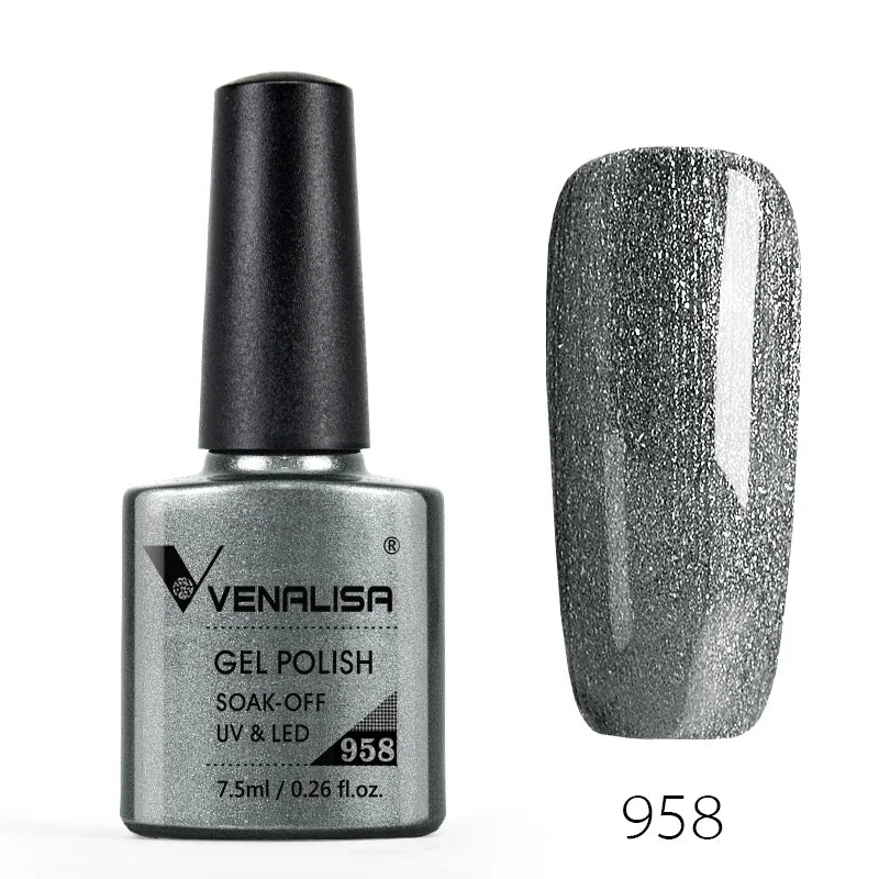 Nail Gel Polish Semi Permanent Gellack Nail Art Salon 120 Color Glitter 7.5ml