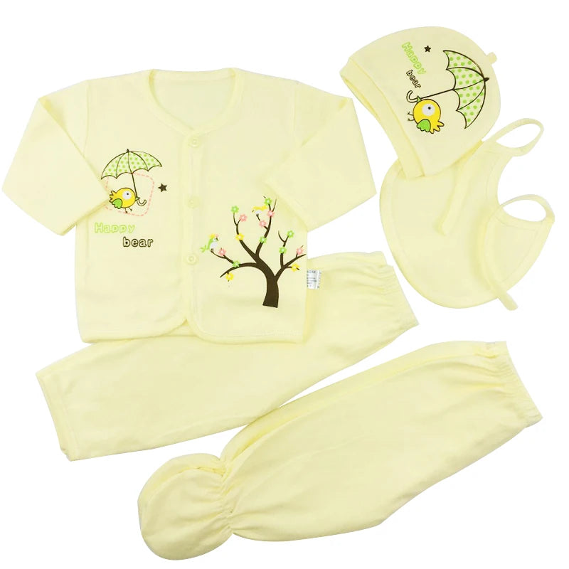 Newborn Baby Clothes Set ( 5pcs/set) Infant Girl Boy