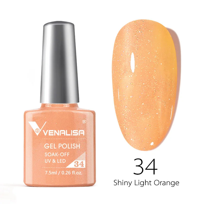 Nail Gel Polish Semi Permanent Gellack Nail Art Salon 120 Color Glitter 7.5ml