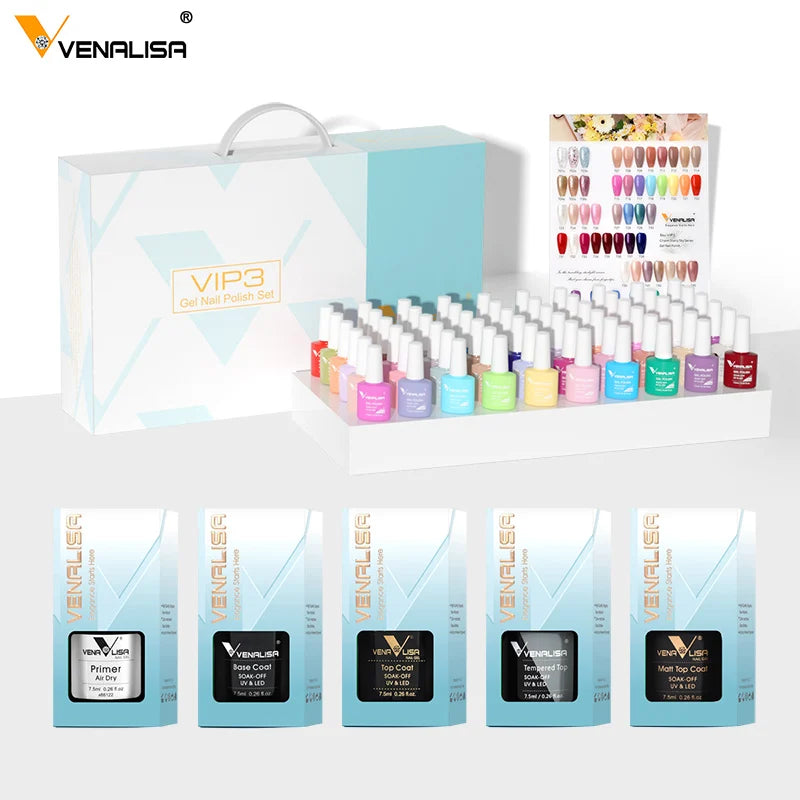 Nail Gel Polish Semi Permanent Gellack Nail Art Salon 120 Color Glitter 7.5ml