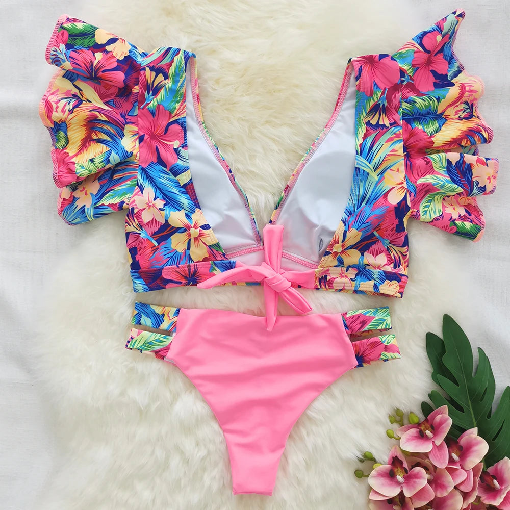 Tropical Style Bikini Set