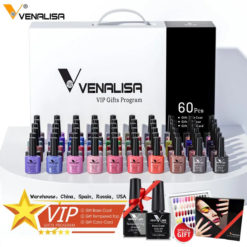 Nail Gel Polish Semi Permanent Gellack Nail Art Salon 120 Color Glitter 7.5ml