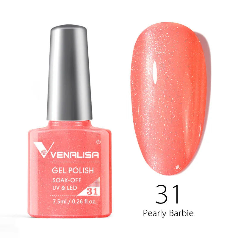 Nail Gel Polish Semi Permanent Gellack Nail Art Salon 120 Color Glitter 7.5ml