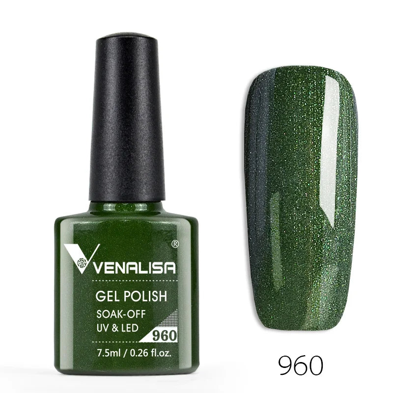 Nail Gel Polish Semi Permanent Gellack Nail Art Salon 120 Color Glitter 7.5ml