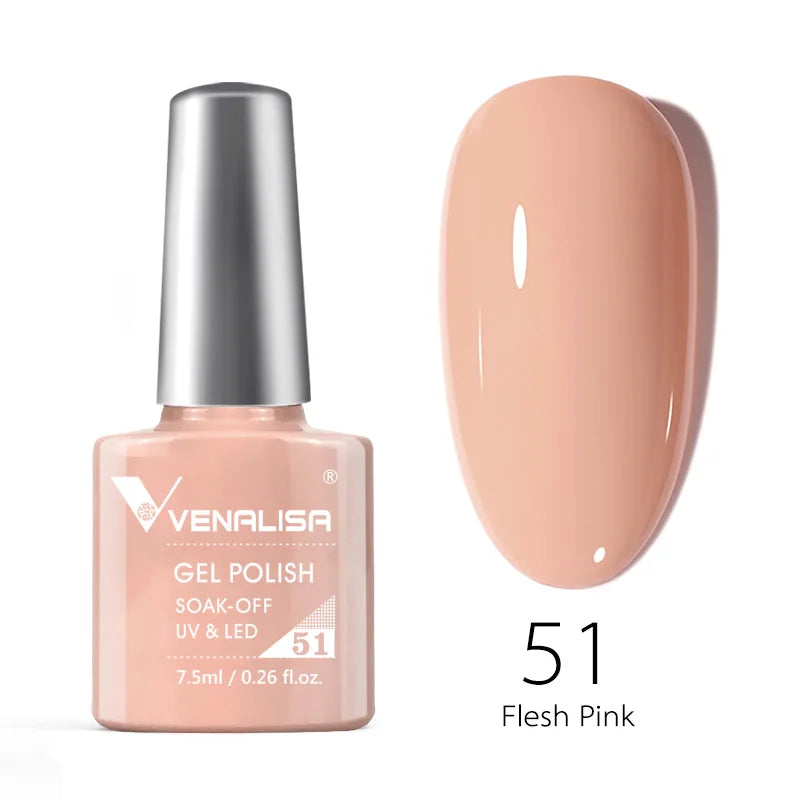 Nail Gel Polish Semi Permanent Gellack Nail Art Salon 120 Color Glitter 7.5ml