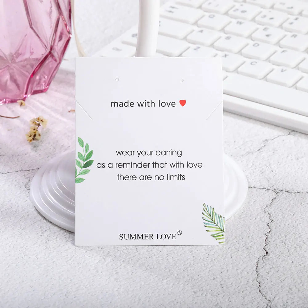 100Pcs/Lot Bracelets Necklaces Display Cards for Jewelry Boxed and Packaging Cardboard Hang Tag Card Friendship Cards 7x9cm