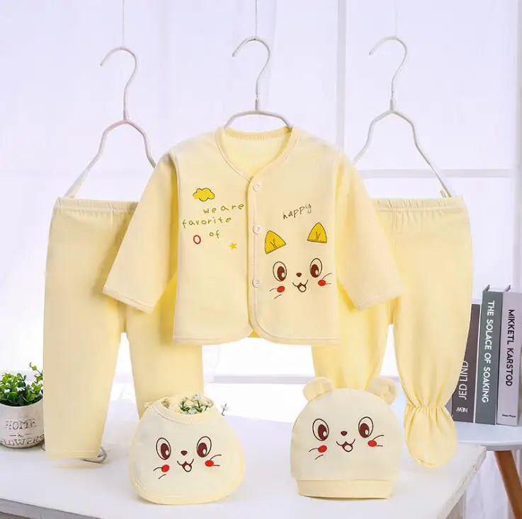 Newborn Baby Clothes Set ( 5pcs/set) Infant Girl Boy