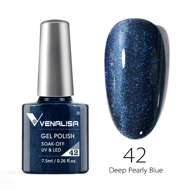 Nail Gel Polish Semi Permanent Gellack Nail Art Salon 120 Color Glitter 7.5ml