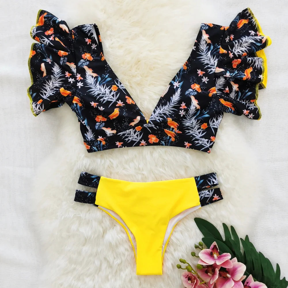 Tropical Style Bikini Set