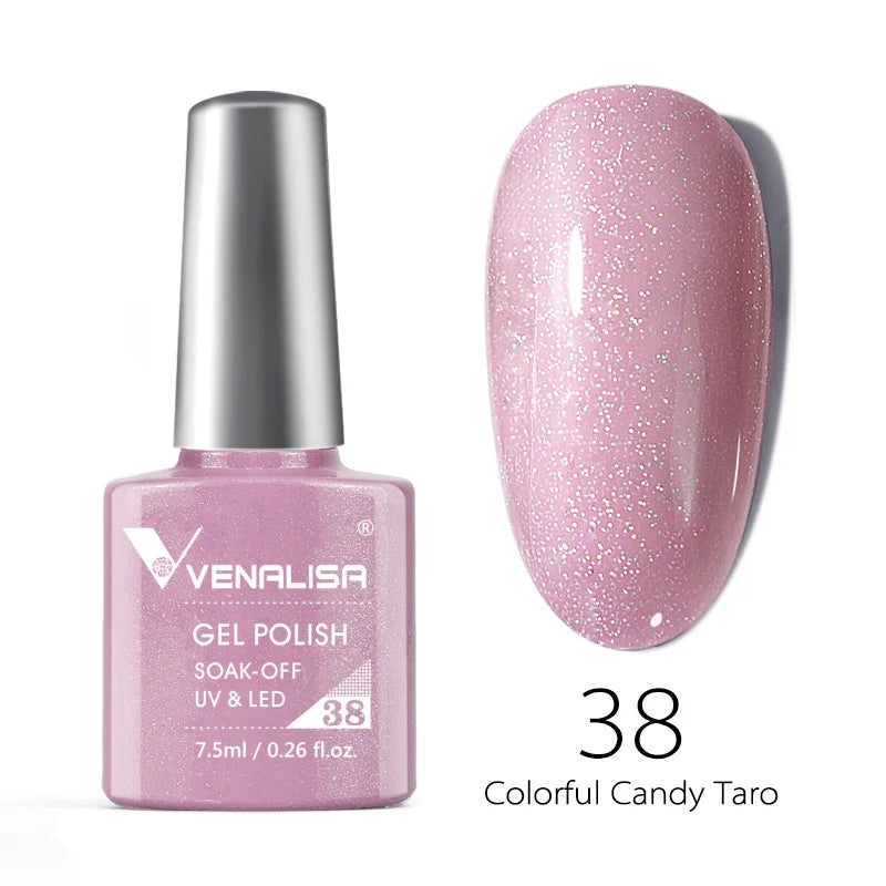 Nail Gel Polish Semi Permanent Gellack Nail Art Salon 120 Color Glitter 7.5ml