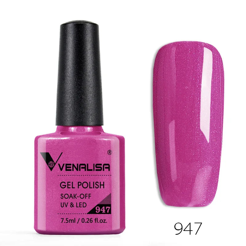 Nail Gel Polish Semi Permanent Gellack Nail Art Salon 120 Color Glitter 7.5ml