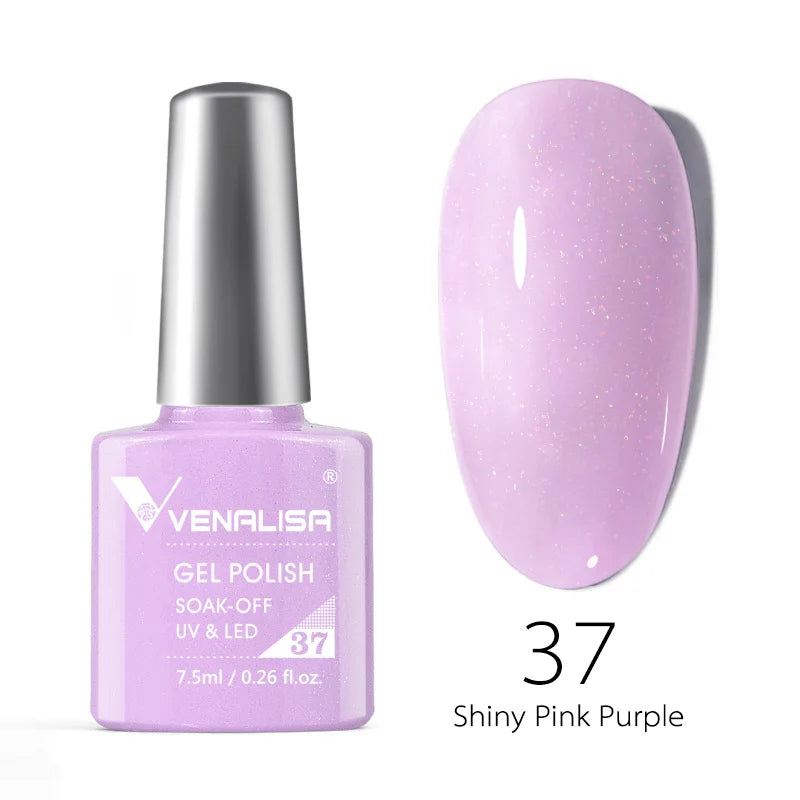 Nail Gel Polish Semi Permanent Gellack Nail Art Salon 120 Color Glitter 7.5ml