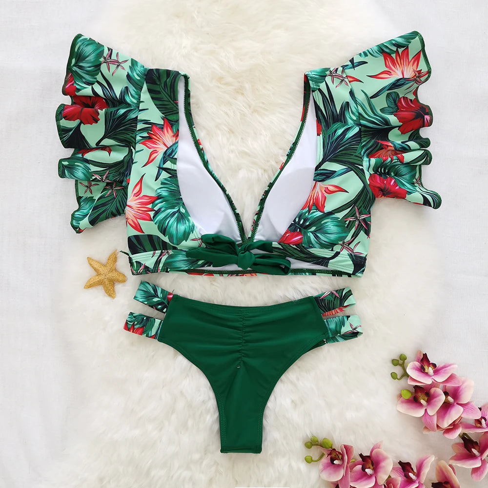 Tropical Style Bikini Set