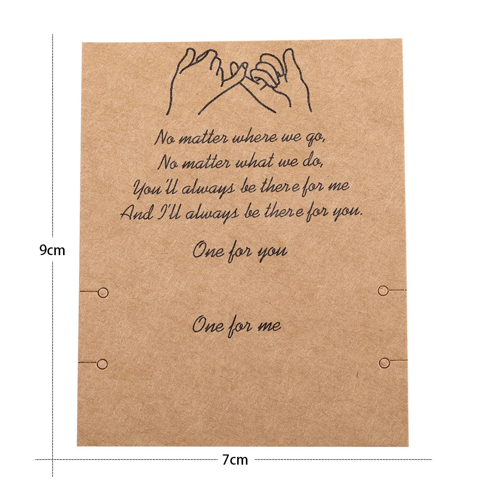 100Pcs/Lot Bracelets Necklaces Display Cards for Jewelry Boxed and Packaging Cardboard Hang Tag Card Friendship Cards 7x9cm