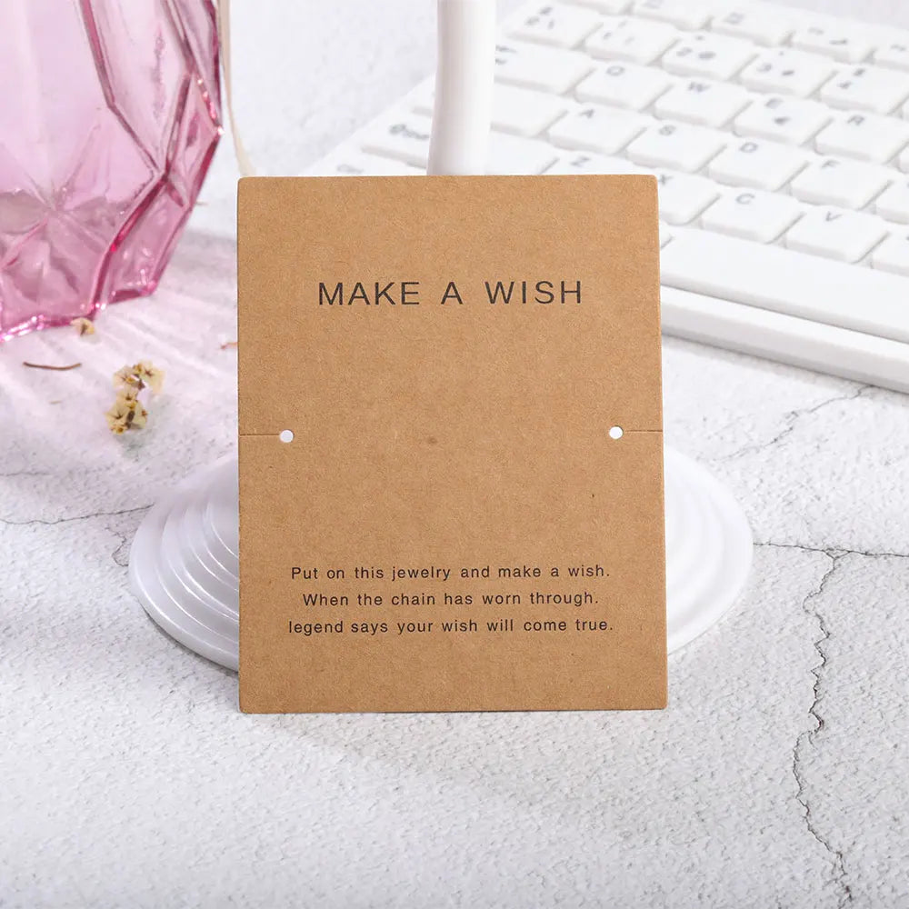 100Pcs/Lot Bracelets Necklaces Display Cards for Jewelry Boxed and Packaging Cardboard Hang Tag Card Friendship Cards 7x9cm