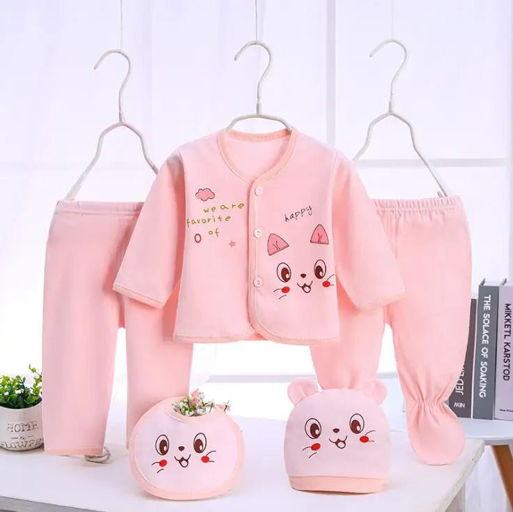 Newborn Baby Clothes Set ( 5pcs/set) Infant Girl Boy