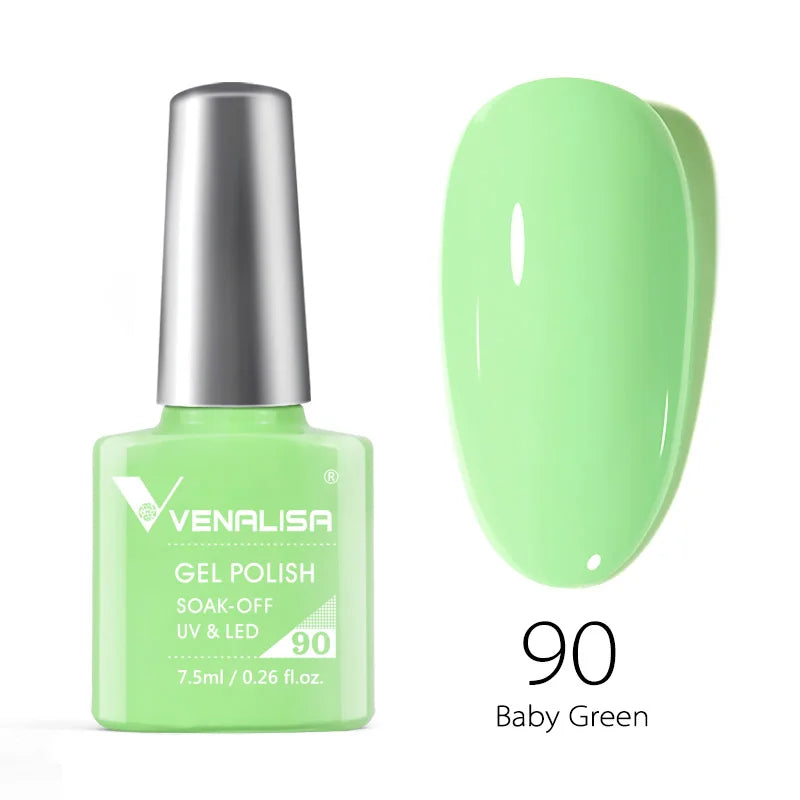 Nail Gel Polish Semi Permanent Gellack Nail Art Salon 120 Color Glitter 7.5ml