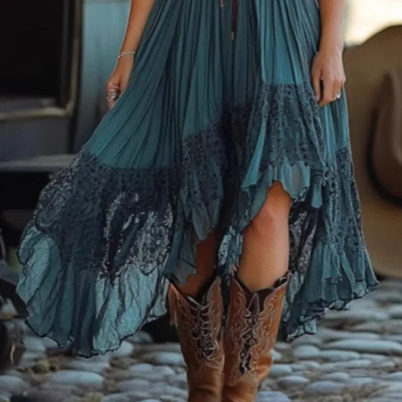 Fashion V Neck Dress For Women Casual Sleeveless High Waist Loose Dresses Robe Femme Holiday Boho Vintage Vestidos Clothes New