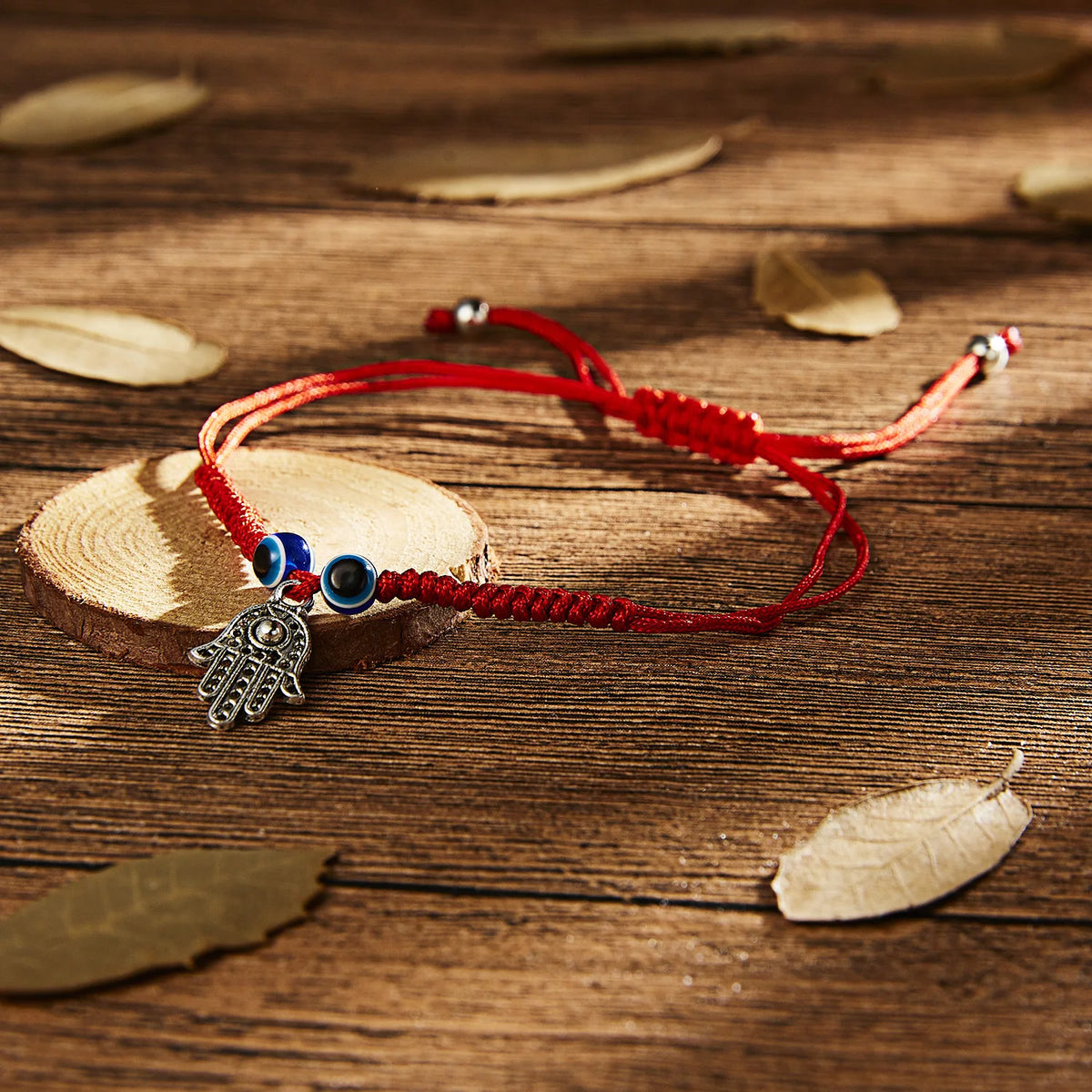 Hamsa Hand Adjustable Red String Bracelets