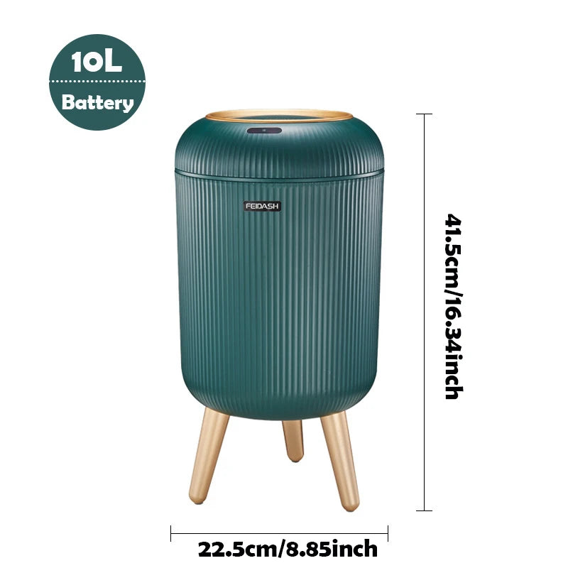 Automatic Trash Can with Lid,  Small Plastic Smart Trash Can, Motion Sensor