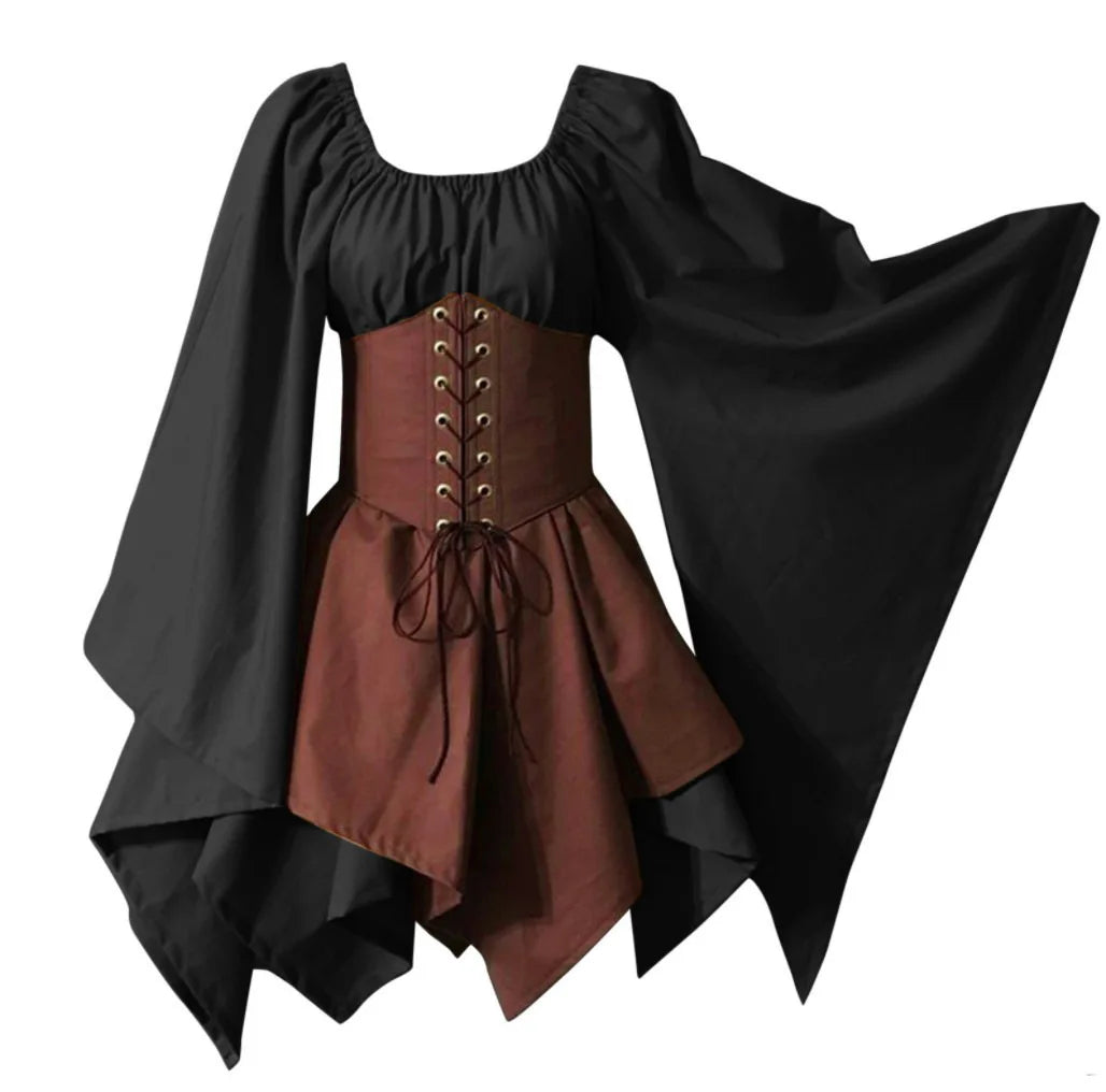 Halloween Cosplay Vintage Fairy Elf Costume Dress