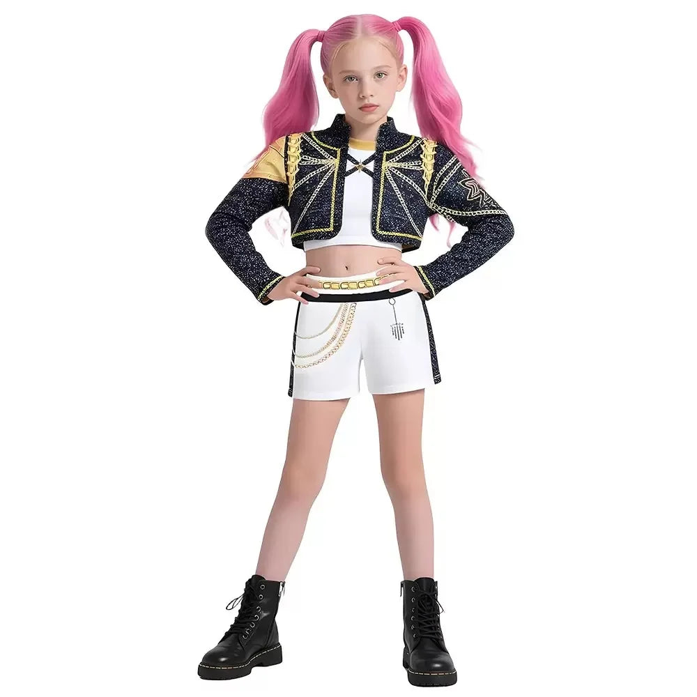 Zoey Rumi Mira Cosplay Costume kpop Women Girls Halloween Carnival Audlt Kids Child Party Role Playing Outfits