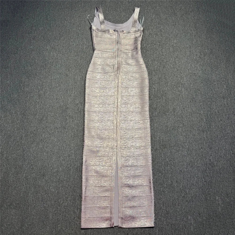 Spaghetti Strap Maxi Bandage Dress