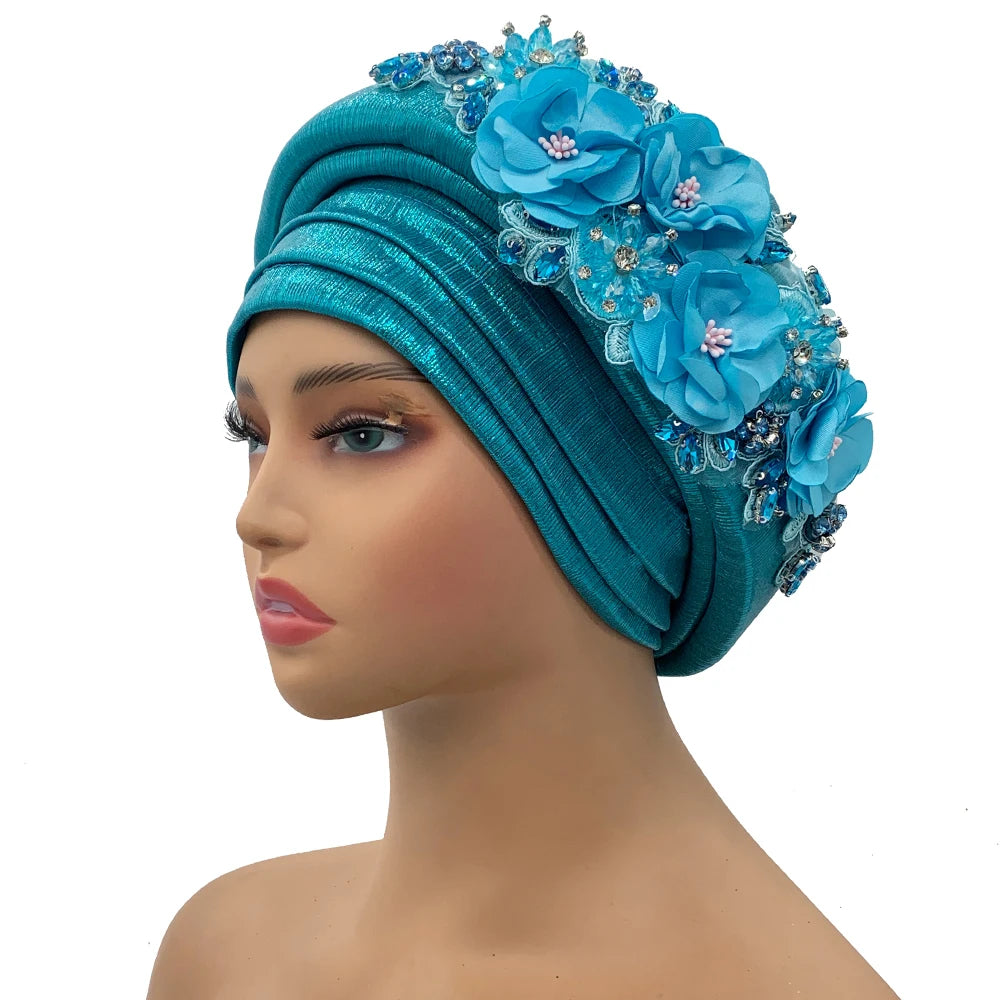 Exquisite Bouquet Turban Cap