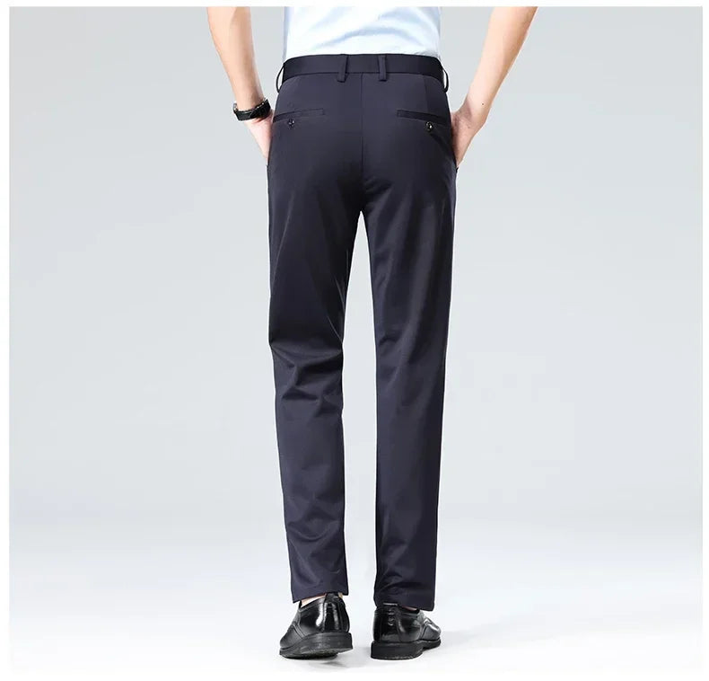 Thin Trousers Men Formal Dress Suit Pants