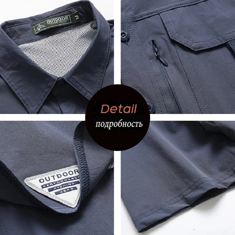 Short Sleeve Shirt Men Breathable