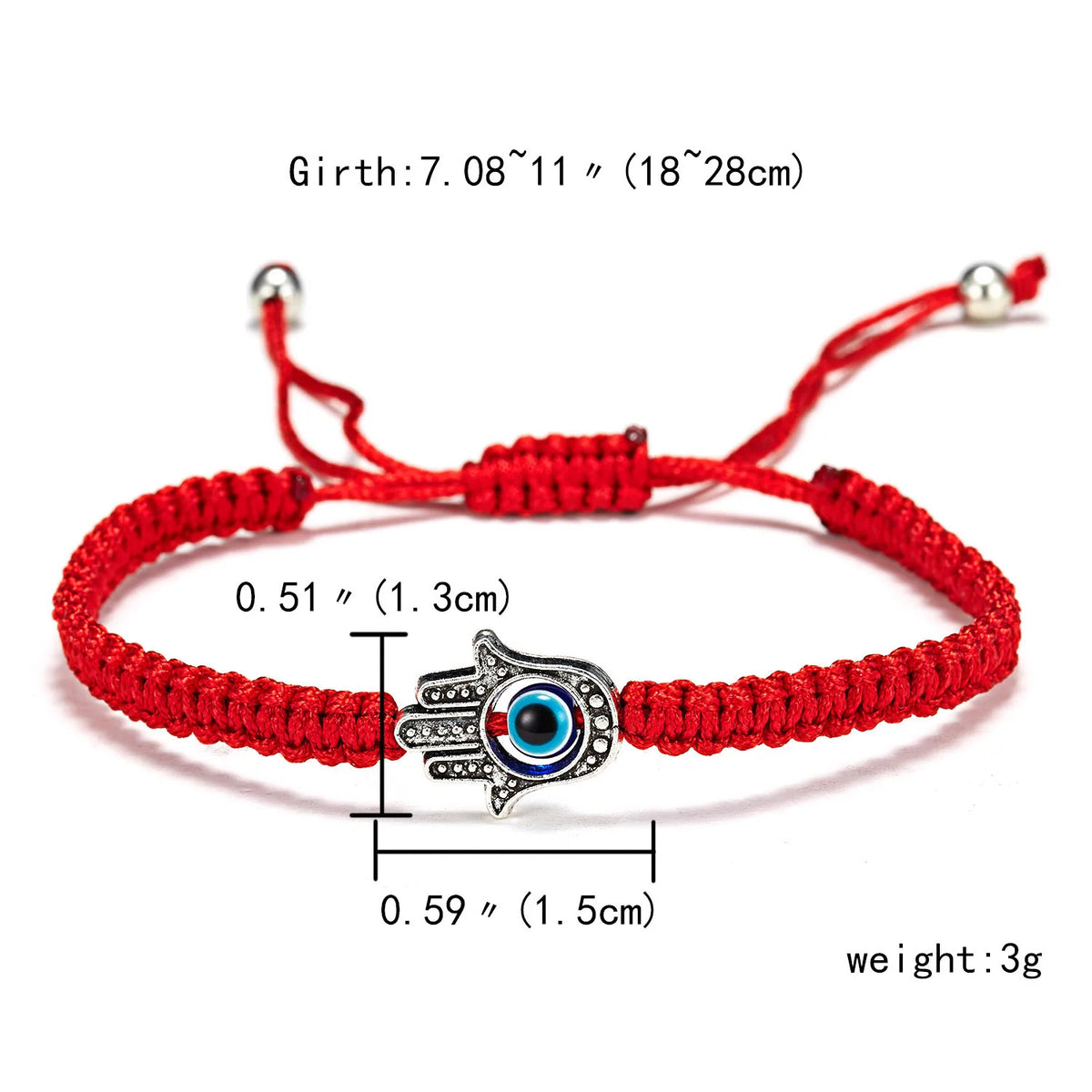 Hamsa Hand Adjustable Red String Bracelets