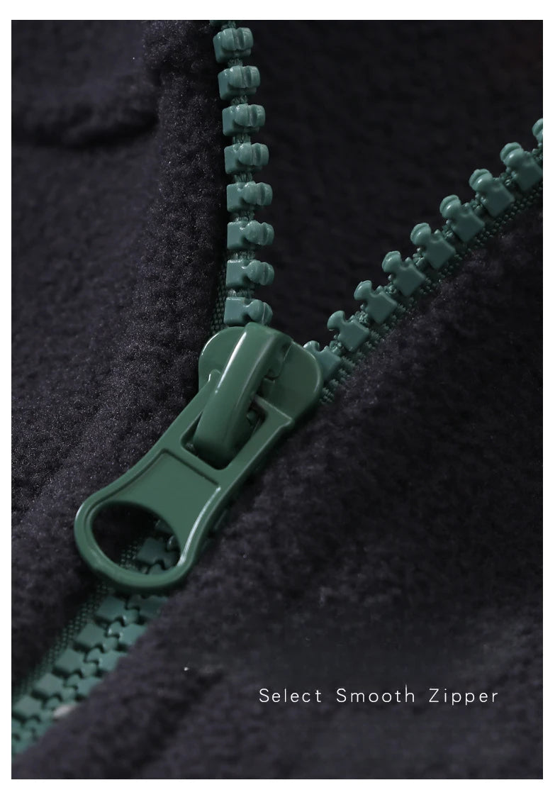 Children's Fleece Jacket Autumn Winter Casual Warm Teen Boys Girls Hooded Outerwear Anti-Static Windproof Cozy Kids Tops Clothes