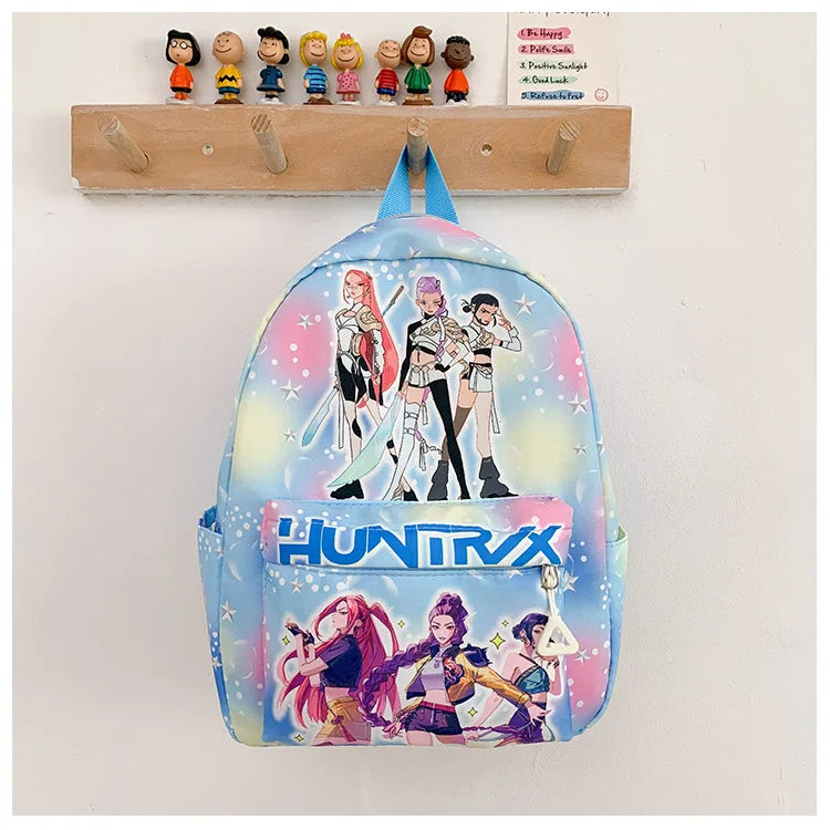 Pink 10-Inch Lightweight Backpack K D H Rumi Mira Zoey HUNTR/X Saja School Bag for Boys And Girls Kindergarten Moch