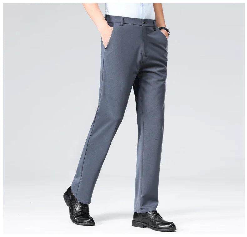 Thin Trousers Men Formal Dress Suit Pants